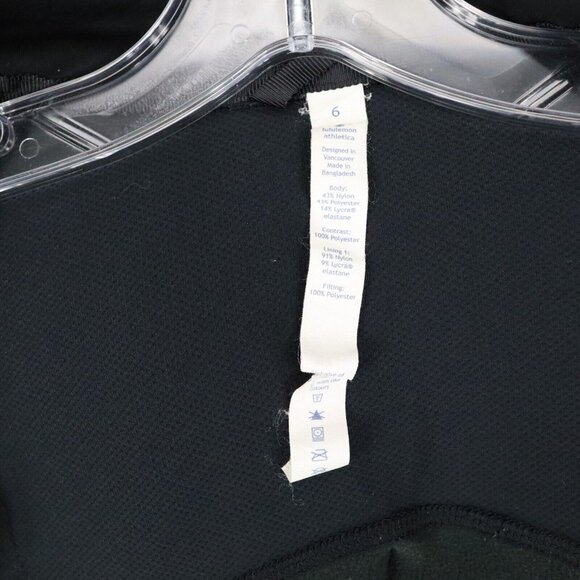 FLAW** LULULEMON First Mile Jacket Women 6 Black Glyde Softshell Lycra Mid Layer - Picture 4 of 9